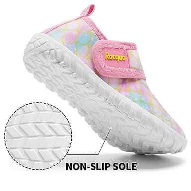 Racqua Baby Water Shoes Barefoot Quick Dry Beach Swim Pool Shoes Aqua Sport Boating Surfing Lightweight Shoes Infant Girls Mermaid 12-18Months - Image 4