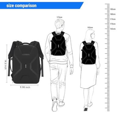 MOSISO Camera Backpack,DSLR/SLR/Mirrorless Photography Camera Bag Full Open Waterproof Hardshell Bag with Insert&Tripod Holder&Laptop Compartment Compatible with Canon/Nikon/Sony, Black - Image 7