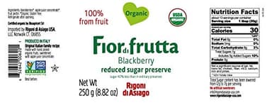 Rigoni di Asiago Fiordifrutta Organic Fruit Spread, Blackberry, 6 Count - Image 2