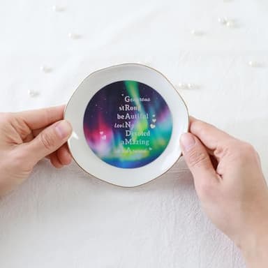 HOME SMILE Mother's Day Gifts for Nana From Grandkids Unique - I Love You Grandma Jewelry Ring Dish Tray with Dynamic Pattern Shifts for Grandmother - Image 5