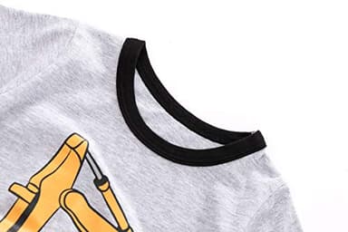 Popshion Boys Excavator Pajamas Summer Short Sets Toddler Pjs Cotton Jammies Truck Pj Clothes Kids Sleepwear Back to School Outfits 4t - Image 7