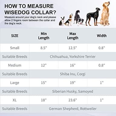 Wisedog Waterproof Dog Collar, Adjustable Soft Rubber Coated Webbing, Odor-Proof and Easy to Clean for Small Medium Large Dogs, with Airtags Case(S|8.5"-12.5" × 4/5 in, Gray) - Image 2