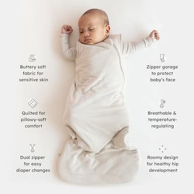 KYTE BABY Unisex Rayon Made From Bamboo Sleep Bag for Babies and Toddlers, 1.0 Tog (Large, Fog) - Image 3