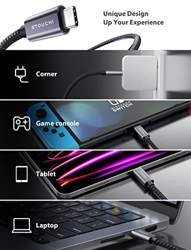 Stouchi USB C Extension Cable 10FT/3M, USB C Extension Cable Type C 3.1 Male to Female Fast Charging & Audio Data Transfer for iPhone 17 16 15, iPad mini/pro, MacBook Air M4 M3 M2/ M1 Mag- Safe - Image 7