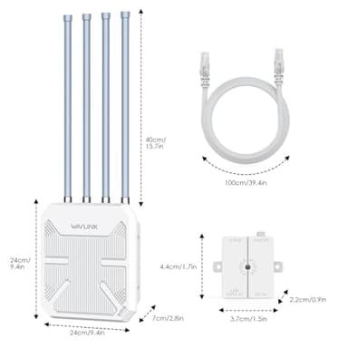 WAVLINK AX3000 WiFi 6 Wireless Outdoor Wireless Access Points, Long Range Outdoor WiFi with Dual Band/PoE/IP67/600mW of Power/Up to 256 Devices for Parties, Business Gatherings Work with Starlink - Image 9