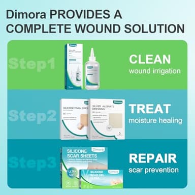 Dimora Calcium Alginate Wound Dressing, 4'' x 4'' Patches,10 Individual Sterile Pads, Soft and Highly Absorbent Dressing Gauze, Non-Stick Padding - Image 9