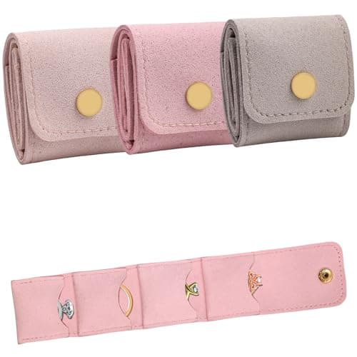3 Pack Mini Jewelry Organizer, Travel Jewelry Case, Foldable Multifunctional Travel Jewelrys Pouch for Earrings, Necklaces, Rings, Chain Bracelets, Brooches - Image 1