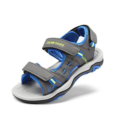 DREAM PAIRS Boys Girls Fashion Athletic Summer Sports Sandals(Toddler/Little Kid/Big Kid),Size 1 Little Kid,Dark/Grey/Royal/neon/Green,170891_K - Image 1