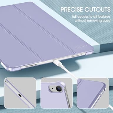 ProCase for iPad Air 13 Inch Case M3 2025/M2 2024, Slim Smart Cover iPad 13 Air M3 M2 Case with Translucent Hard Shell Back, Supports Touch ID, Auto Wake/Sleep -Purple - Image 6