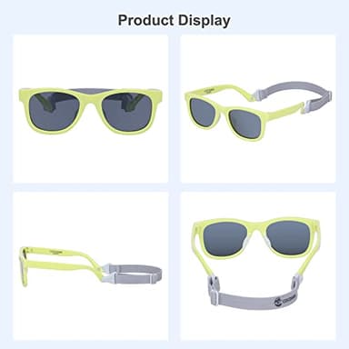 COCOSAND Flexible Polarized Baby Sunglasses with Strap Soft Silicone Nose Pad UV Protection for Infant Toddler Boys Grils Age 0-24 Months - Image 6