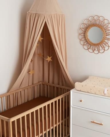 Blissful Diary Muslin Crib Sheets for Girl Boy, Boho Neutral Soft Cotton Baby Sheet for 52''x28'' Standard Crib Mattress, 2 Pack(Sunshine&Brown) - Image 7