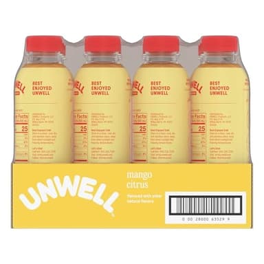 Unwell Hydration Electrolyte Drink For Rapid Hydration + Focus – Mango Citrus, 12 Pack - Image 8