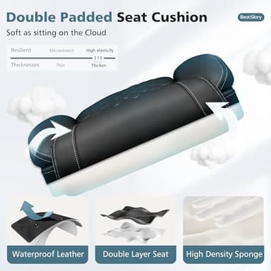 Office Chair, Ergonomic High Back Home Office Desk Chair, Big and Tall Breathable Leather Office Chair with Lumbar Support Flip-Up Armrests, Computer Chair with Rocking Function - Image 5