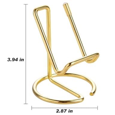 ROPOSY 2 Pack Cell Phone Stand for Desk, Cute Metal Gold Cell Phone Stand Holder Desk Accessories, Compatible with All Mobile Phones, iPhone, Switch, iPad - Image 7