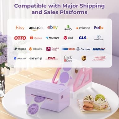 MUNBYN Bluetooth Thermal Label Printer, 130B Wireless 4x6 Shipping Label Printer for Shipping Packages Small Business Office or Home, Compatible with iPhone Android iPad Windows macOS Chrome Etsy eBay - Image 7