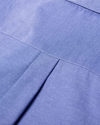 Alimens & Gentle Mens Solid Oxford Shirt Long Sleeve Dress Shirt Work Casual Button Down Shirts with Pocket Aroyal Blue - Image 3