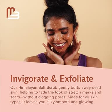 Himalayan Salt Scrub, Face, Foot, and Body Exfoliator with Collagen and Stem Cells, Exfoliating Scrub for Toning, Cellulite, and Skin Care by M3 Naturals 16 fl oz - Image 8