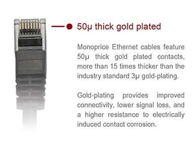 Monoprice Cat5e Ethernet Patch Cable - Snagless RJ45, Stranded, 350Mhz, UTP, 24AWG, 100 Feet, White - Flexboot Series - Image 3