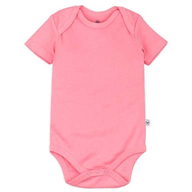 HonestBaby Unisex Baby Organic Cotton Short Sleeve Bodysuits Multi Pack And Toddler T-Shirt Set, 5 Pack Pink Sands, Newborn US - Image 3