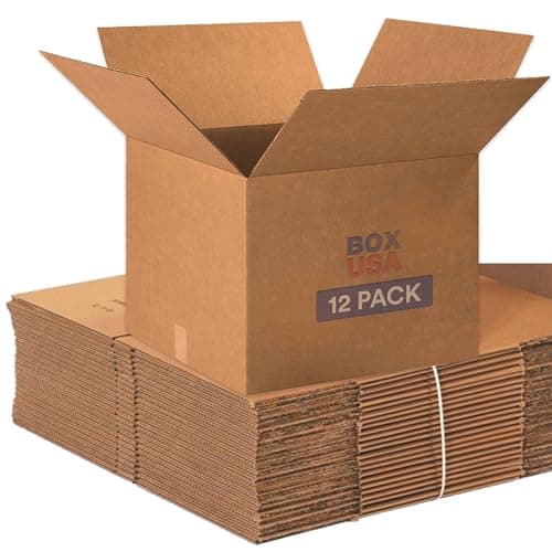 BOX USA Moving Boxes Large 20"L x 20"W x 15"H 12-Pack - Corrugated Cardboard Box for Shipping, Mailing, Packing, Packaging and Storage - Image 1