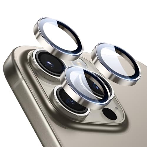 ESR for iPhone 17 Pro Max/17 Pro/16 Pro Max/16 Pro/15 Pro Max/15 Pro/14 Pro Max/14 Pro Camera Lens Protector, Ultra-tough HD Individual Lens Protectors, Ultra-thin Tempered Glass, 1 Pack, Titanium - Image 1