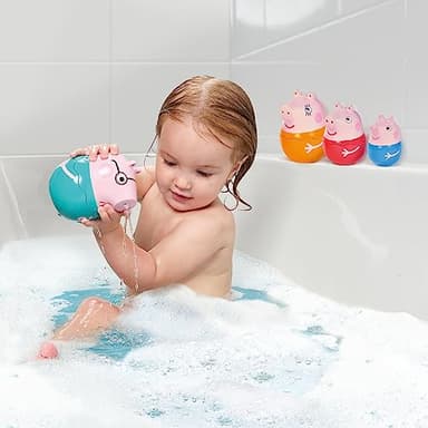 TOMY Toomies Peppa Pig - Peppa’s Nesting Family - Includes Peppa Pig, Mummy Pig, Daddy Pig and George - Nesting, Sorting & Pouring Toy - Ages 18 Months and Up - Image 4