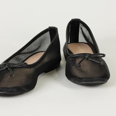 The Drop Women's Pepper Ballet Flat with Bow, Black Mesh, 7.5 - Image 7