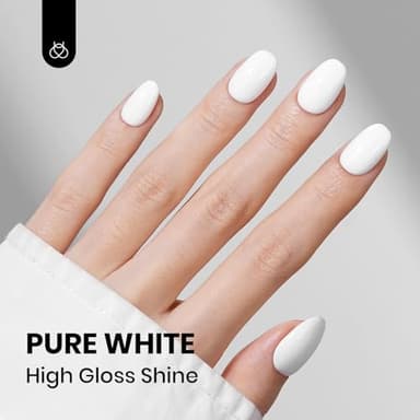 beetles Balck and White Gel Polish, Monochrome Aesthetics Hema-Free Black and White Color Gel Set, 2 Pcs 15ml Polish Soak Off Led French Nail Art Manicure Salon Diy at Home - Image 4