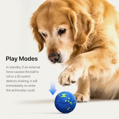 Interactive Dog Toys Balls Moving - Smart Automatic Bouncing Interactive Dog Ball, Durable Pet-Safe E-TPU Material, IPX7 Waterproof, Anti Boredom Dog Toys to Keep Them Busy for Large and Small Dogs - Image 7