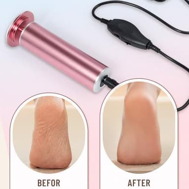 Dermawave Electric Foot File Callus Remover for Feet, Professional Foot Scrubber Sander Grinder for Dead Skin Cracked Heel, Pedicure Tool with 60 Sandpaper Discs for Men & Women - Image 6