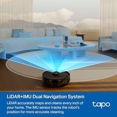 Tapo LiDAR Smart Navigation Robot Vacuum and Mop with Self-Emptying Dock, 5300Pa Max, 97%+ Dust Pickup Rate, Customizable Cleaning, Self-Charging, Compatible with Alexa & Google Home, RV30 Max Plus - Image 5