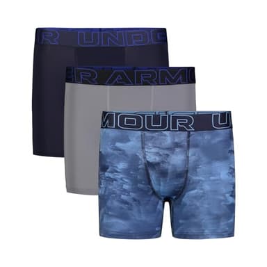 Under Armour Performance Tech - Printed 3Pk Boxer Brief, 3-Pack Windstream Print, YLG - Image 1