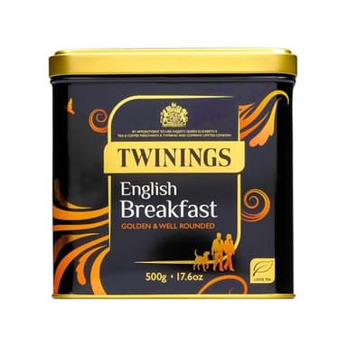 Twinings English Breakfast Loose Leaf Black Tea, 17.64 Ounce (500g) Tin, Caffeinated, Enjoy Hot or Iced - Image 1