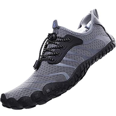 ziitop Water Shoes (Men, Women) - Quick Dry Aqua Swim Shoes, Breathable Water Sports Outdoor Shoes for Pool Beach Surf Walk Yoga, Size 9.5, 10.5, Grey - Image 1