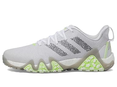 adidas Men's CodeChaos 22 Spikeless Golf Shoes, Footwear White/Grey Three/Lucid Lemon, 8 - Image 5