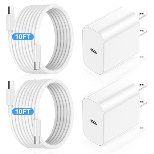 iPhone 17 16 15 Fast Charger Block and 10ft USB C to C Cable Cord Long for Apple iPhone 17 Pro Max/17 Air/16 Pro Max/16/15 Plus/15/iPad Mini/Samsung,Type C Wall Charging Power Adapter Plug Cube Brick - Image 1