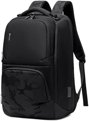 Camouflage Business Backpack for Men, Tech-Savvy Laptop Backpack with USB Charging Port and Ergonomic Design, 40L Water Resistant Anti Theft Travel Work College Backpack Fits 17.3 Inch Notebook - Image 3