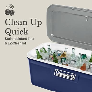 Coleman Classic Series Insulated Portable Cooler, Leak-Resistant Outdoor Hard Cooler Keeps Ice up to 5 Days, 52/70/120/150 Quart - Image 6
