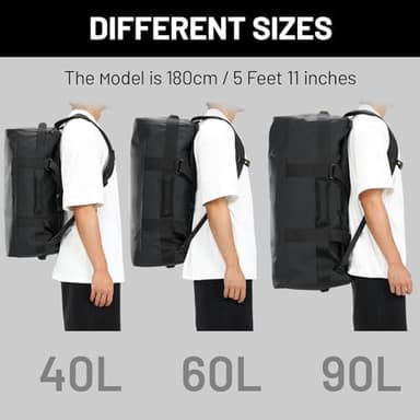 MIER Water Resistant Backpack Duffle Heavy Duty Convertible Duffle Bag with Backpack Straps for Gym, Sports, Travel - Image 7