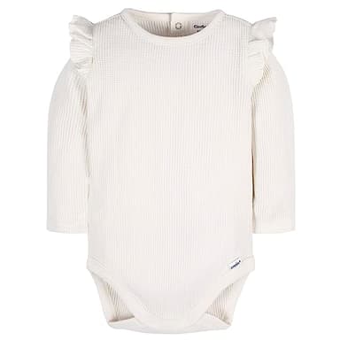 Gerber Baby Girls 2-Pack Long Ruffle Sleeve Onesies, Flower Toss, 3-6 Months - Image 5