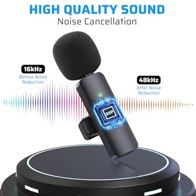 Dual Wireless Lavalier Microphone for iPhone, iPad - Perfect for Video Conferencing, Recording, and Live Streaming - Image 4