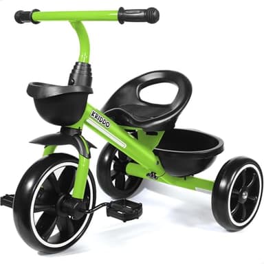 KRIDDO Tricycles Age 24 Month to 4 Years, Toddler Kids Trike for 2.5 to 5 Year Old, Gift for 2-4 Year Olds , Green - Image 1