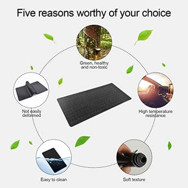 Car Dashboard Anti-Slip Sticky Pad, 15.7"x 7.8" Non-Slip Heat Resistant Rubber Mat, Auto Accessories for Home Office, Strong Adhesive Anti Slide Pad for Phones, Sunglasses, Keys (Black/Car) - Image 5
