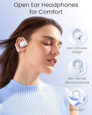TAGRY Wireless Bluetooth Headphones 80Hrs Playtime Ear Buds with Earhooks K09 - Image 3