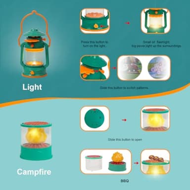 Meland Kids Camping Set with Tent - Toddler Toys for Boys with Campfire, Camping Toys for Kids Indoor Outdoor Pretend Play, Gift Idea for Boys Age 3,4,5,6 Year Old Birthday Christmas (Green) - Image 3