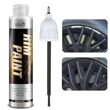 Gloss Black Rim Touch Up Paint, Efficient Car Alloy Wheel Scratch Repair Kit, Quick and Easy Remover Curb Rash, Universal and Color Accurate, Long lasting, Resists Water, Uv Rays - Image 1