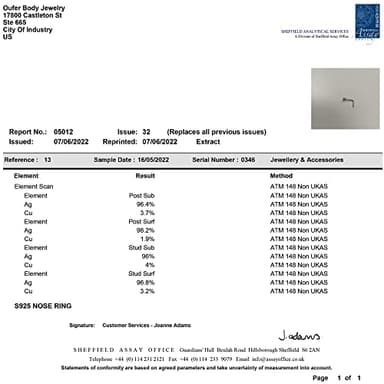 OUFER 925 Sterling Silver Nose Stud, Bone L Screw Shaped Nose Rings, 20G Nostril Solid 2mm Round CZ Nose Piercing Jewelry for Women Men - Image 7