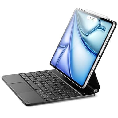 ESR iPad Air 13 Inch Case Keyboard (M3/M2, 2025/2024) & iPad Pro 12.9 inch (3/4/5/6th Gen) Magic Keyboard, Easy-Set Floating Cantilever Stand, Precision Multi-Touch Trackpad, Rebound Series, Black - Image 1