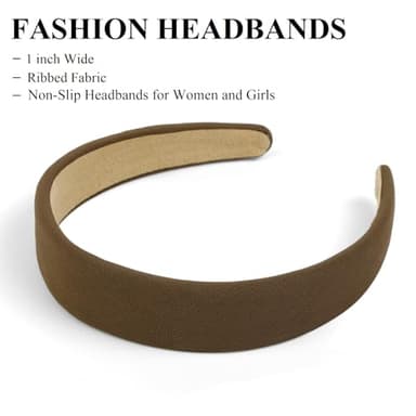 Headbands for Women Non Slip Trendy Headbands for Women’s Hair 1 inch Wide Cute Headband for Girls, Fall Head Bands Elastic Hair Bands for Womens Fashion Accessories for Women 4PCS - Image 4