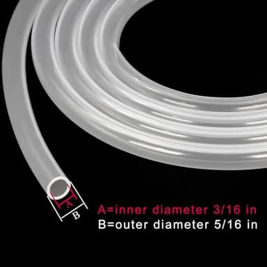 ZY-hosetube Silicone Tubing 3/16" ID x 5/16" OD - 16ft Length Food Grade Silicon Tube Flexible High Temp Pure Silicone Hose for Home Brewing Wine making (16.4ft) - Image 2